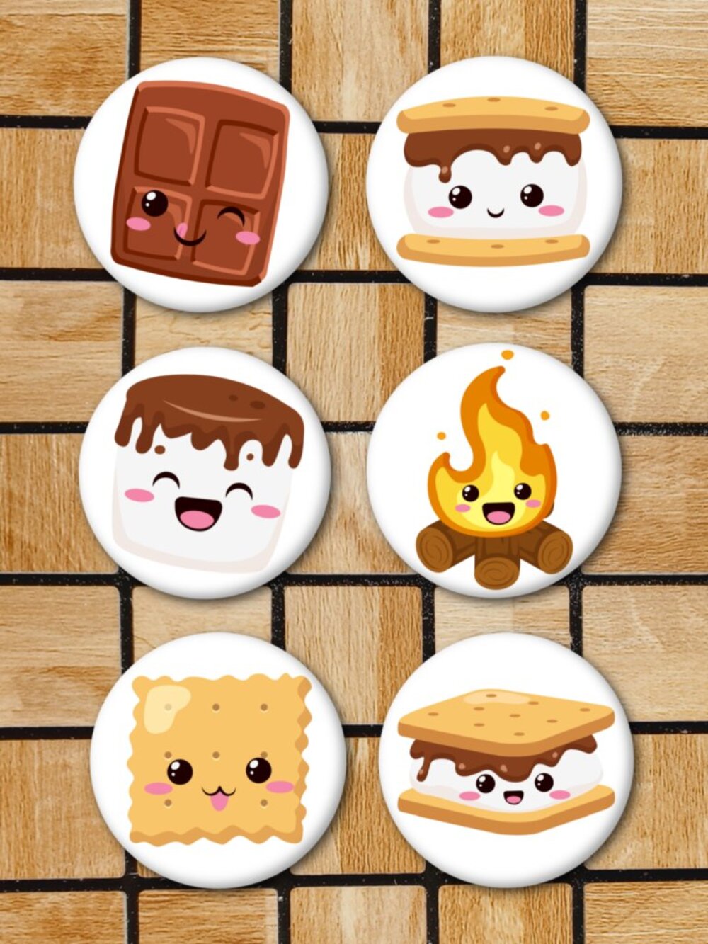 S'Mores Fridge Magnets Set Of 6 Metal Animal Magnets Home Office Kitchen School